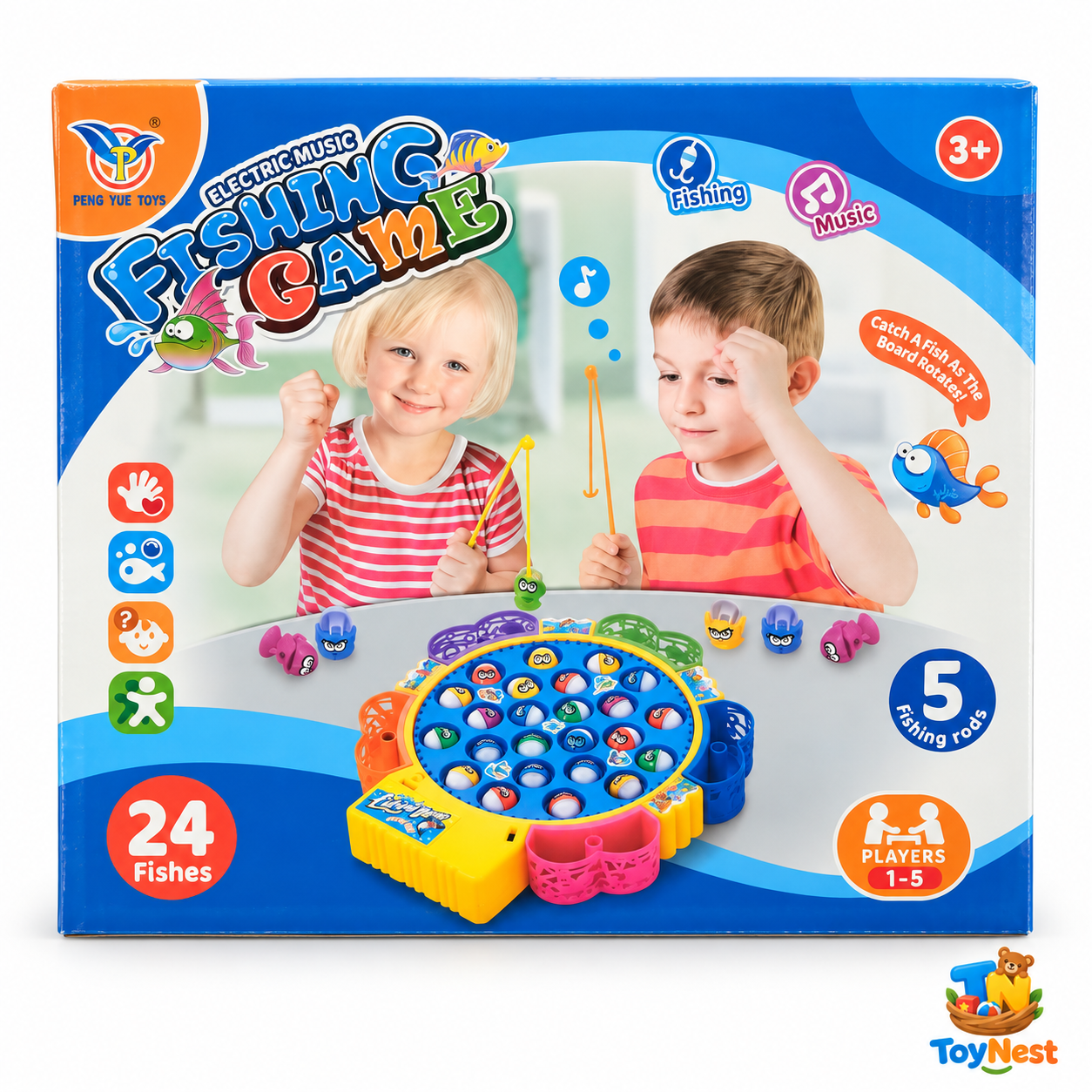 Blue Fishing Game Set for Tabletop Play