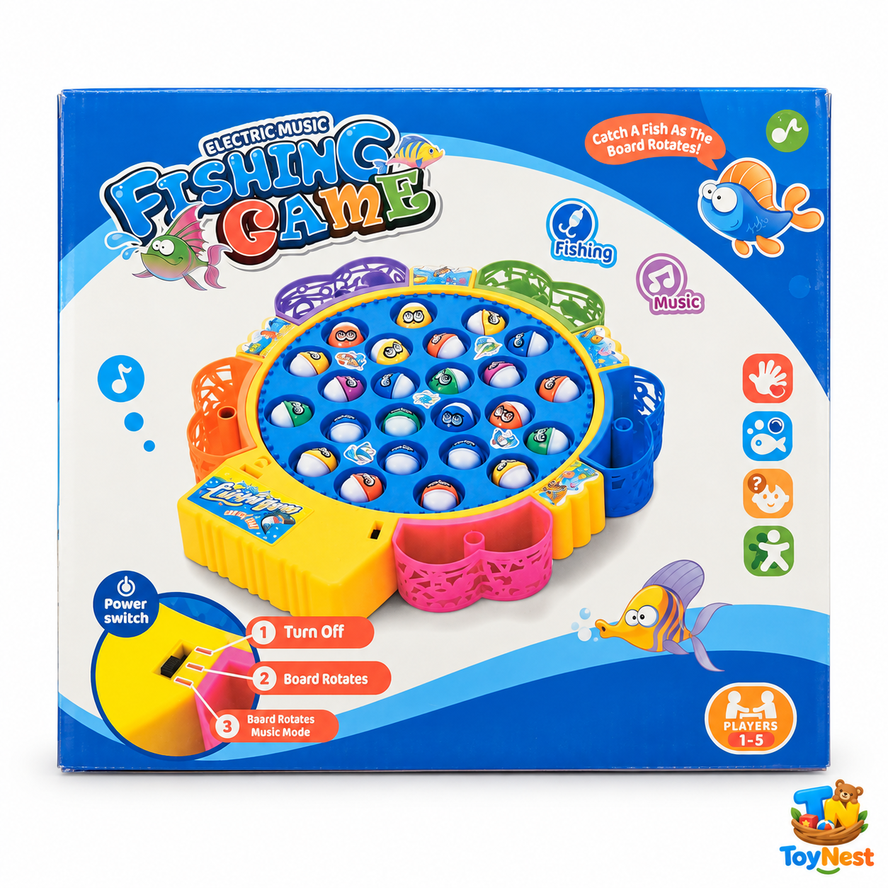 Blue Fishing Game Set for Tabletop Play